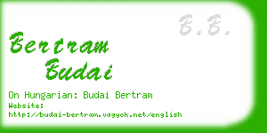 bertram budai business card